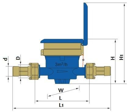 Single Jet Wet Type Water Meter  price